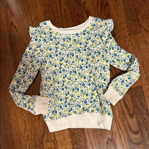 Polo Ralph Lauren Floral sweater with Ruffle Sleeves